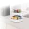 Mind Reader White 2-Tier Lazy Susan Granola Bar and Snack Organizer